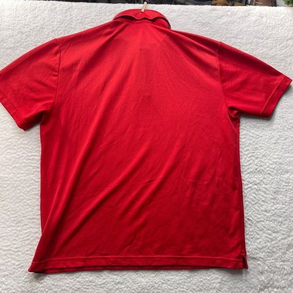 Under Armour Golf Polo Mens Size L Large Loose (Measured 23 1/4" X 28 1/4") Red - Picture 2 of 9